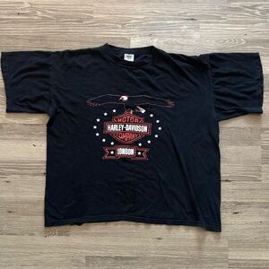 Black Tee with Eagle and Stars